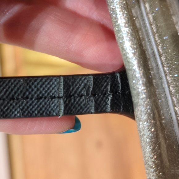 Kate Spade GUC Mavis Silver Taden Street Tote Shimmer Glitter Bag Purse CALLOUTS - Picture 14 of 16